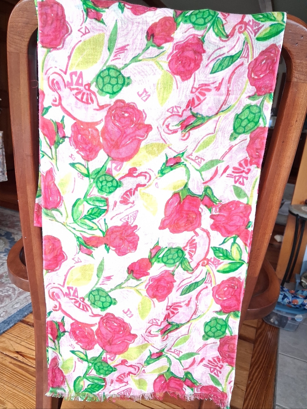 Lilly Pulitzer Sorority Murfette "Delta Zeta" Silk/cashmere EUC
